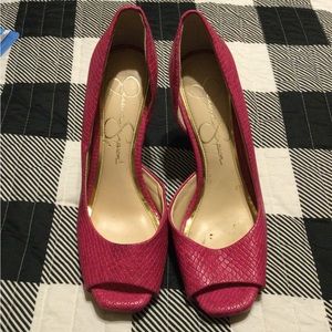 Jessica Simpson pink heels. Size 6 & 1/2.